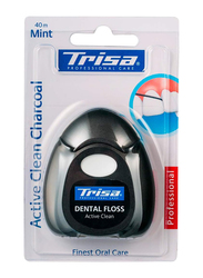 Trisa Dental Floss Active Clean Charcoal, 40 Meter