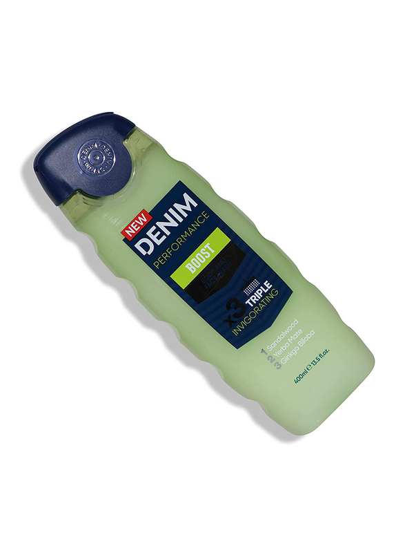 Denim 2-in-1 Body & Face Wash Boost, 400 ml