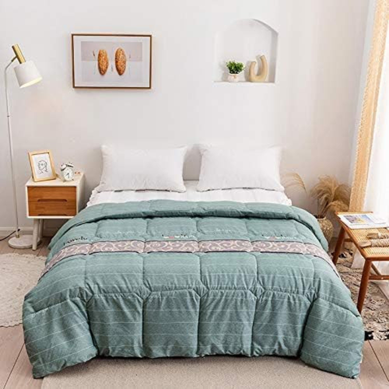 Aceir Microfiber Green Spring Comforter, 210 x 230cm, Queen, Multicolour
