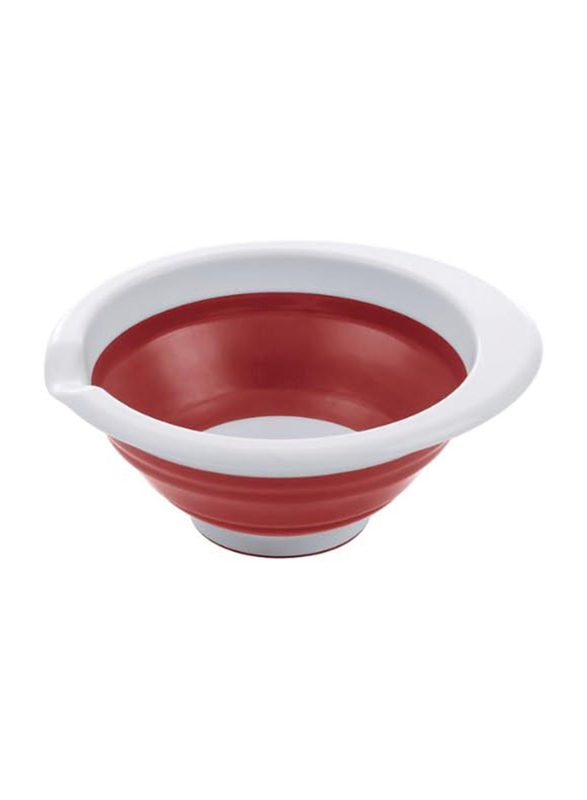 Emsa 1.2L Collapsible Bowl, Red/White