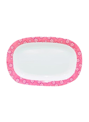 Mala 10-inch Melamine Platter, White/Pink