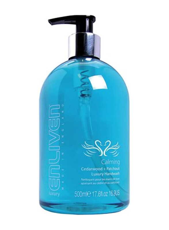 

Enliven Cedarwood & Patchouli Blend Hand Wash Calming, 500 ml, Blue