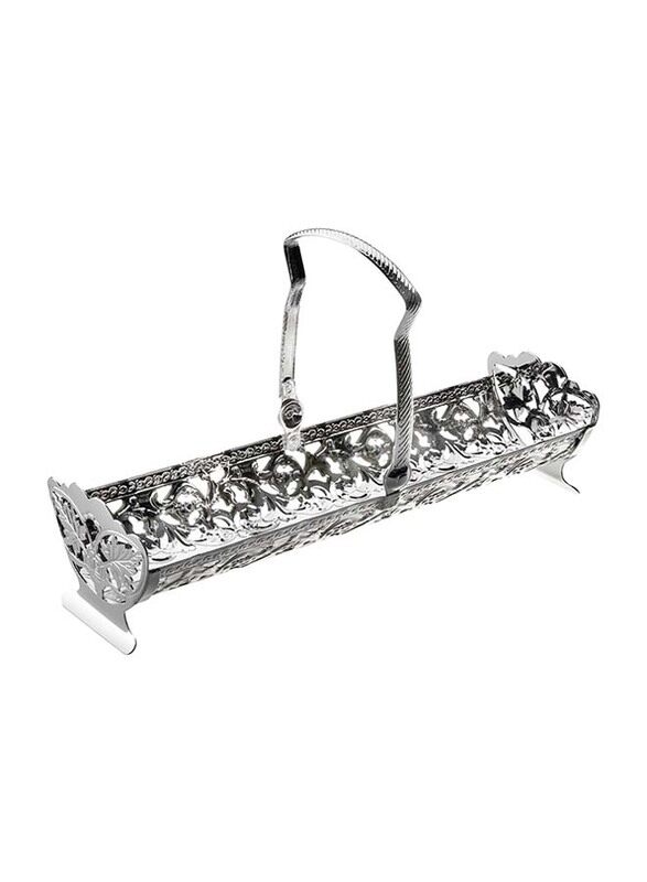 

Queen Anne Silver Plated Biscuit Cookie Caddy with Tarnish Resistant, Silver