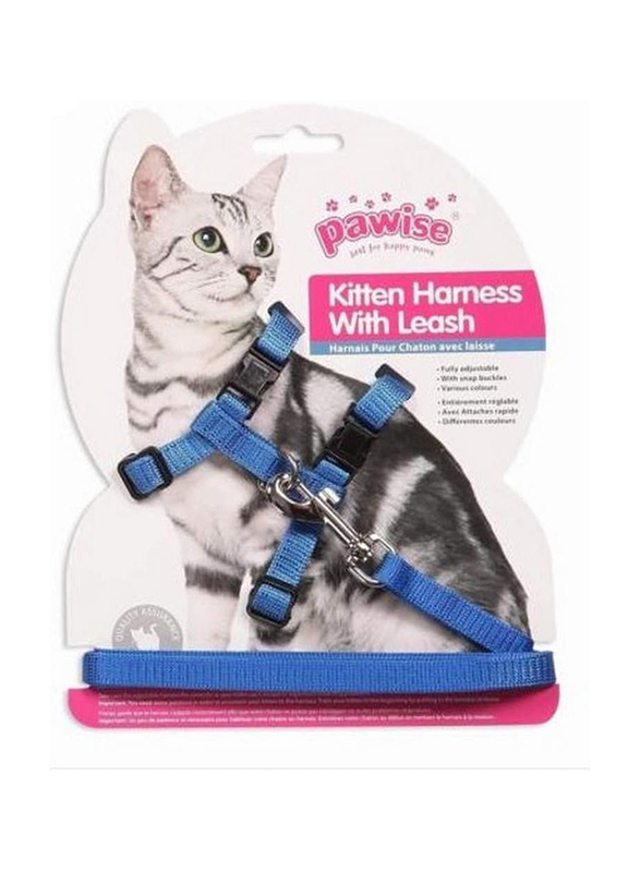 Pawise Kitten Harness with Leash, Blue