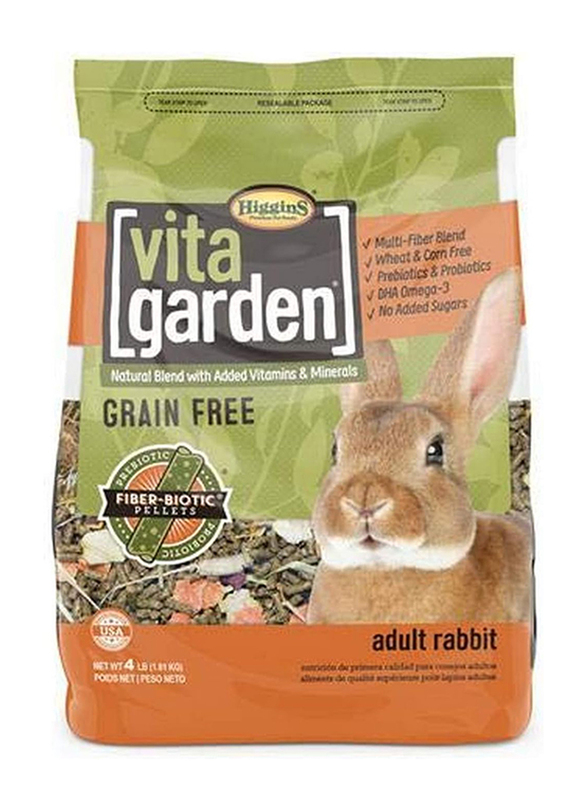 Higgins Vita Garden Grain Free Rabbit Dry Food, 4 Lbs, Large