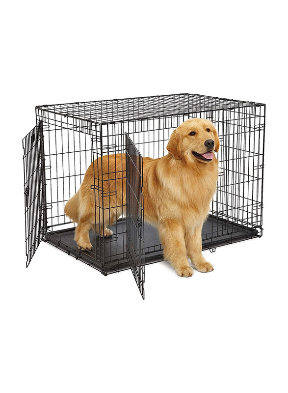 

Midwest Crate Life Stages Double Door Cage, 42 inch, Black