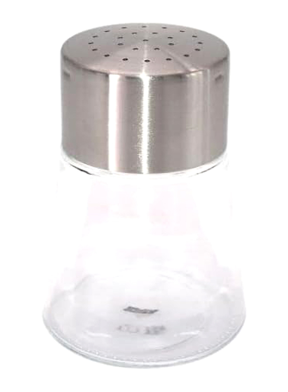 LTR Cheese Shaker Jar with Stainless Steel Lid, Silver