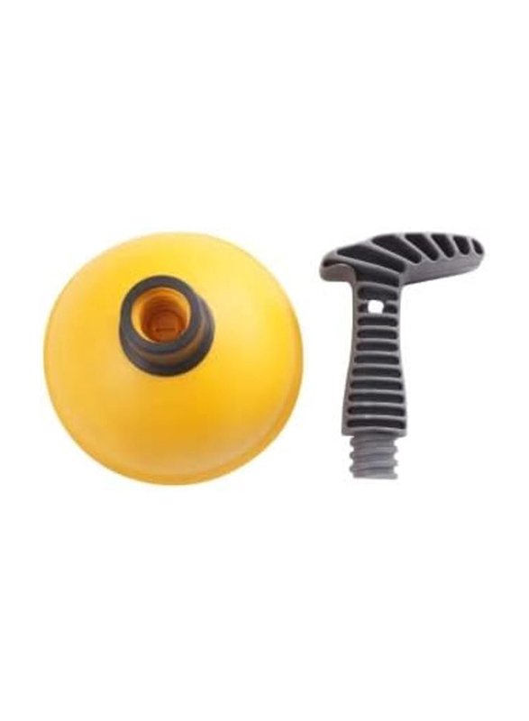Classy Touch Sink Plunger, Yellow/Grey