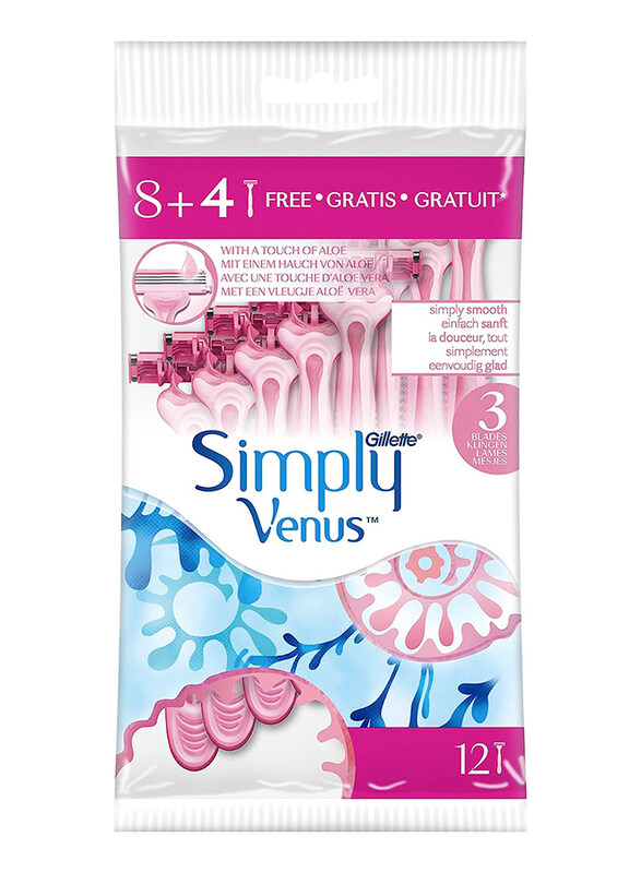 

Gillette Simply Venus 3 Women's Disposable Razor, 12 Pieces