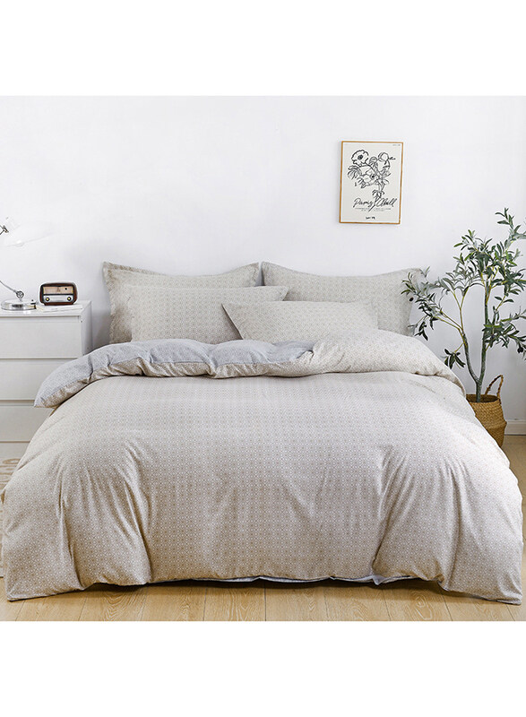 

Aceir 6-Piece Microfiber Duvet Cover Set, 1 Duvet Cover + 1 Fitted Sheet + 4 Pillow Cases, King, Cloud