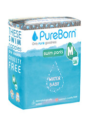 Pureborn Water Baby Swim Pants, M, 6-11 kg, 18 Count