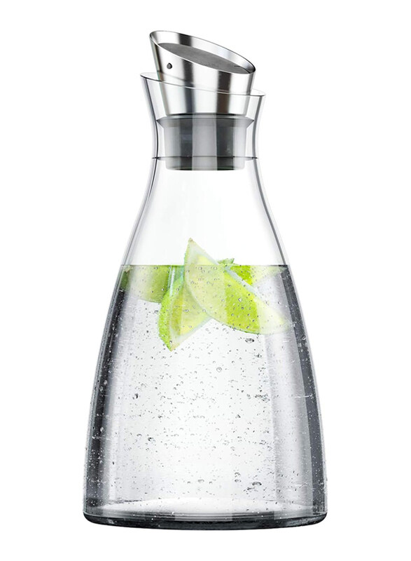 

Emsa 1 Ltr Glass/Stainless Steel Flow Cooling Carafe, Clear