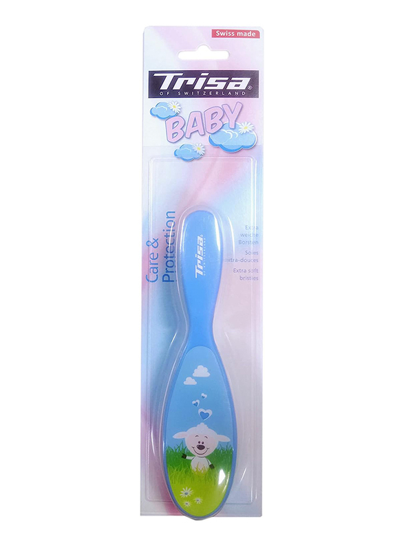 Trisa Extra Soft Bristles Baby Hair Brush for All Hair Types, Assorted, 1 Piece