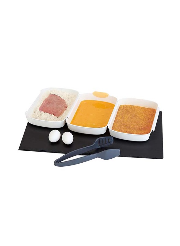 Tescoma Presto Dip and Coat Set, 18 x 8.2 x 29.5cm, Black/White