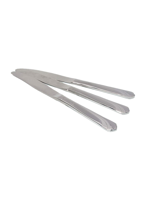 Kitchen Souq 3-Piece Siena Table Knife Set, 00240010700, Silver