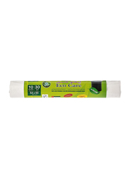 Eco Care White Garbage Bag Roll, 54 x 60cm, 10 Gallons, 30 Count