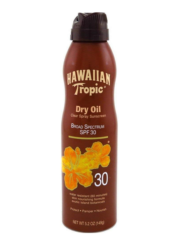 Hawaiian Tropic Protective Tanning Dry Oil SPF 30 Continuous Spray, 149gm