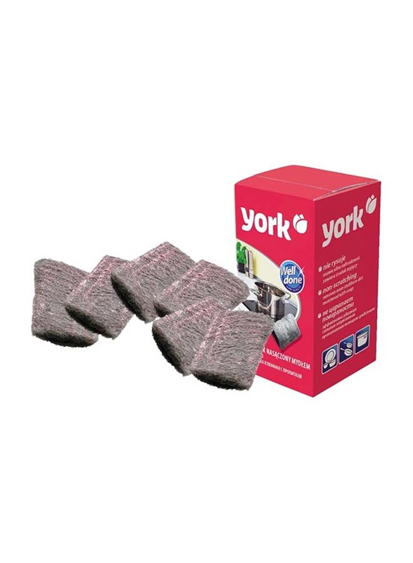 York Soap Pad, 6 Pieces, Grey