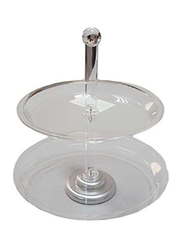 

Her Chyaou Acrylic Serving Platter, 38 x 38 x 8 cm, Silver