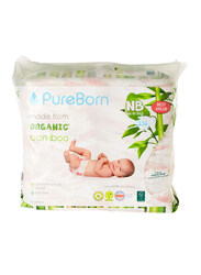 Pureborn Organic Bamboo Diapers, NB, 0-4.5 kg, 136 Count