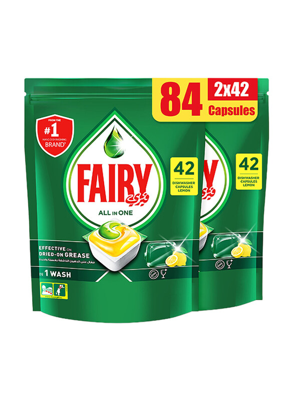 

Fairy All In One Dishwasher Capsules, 2 x 42 Piece