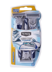 Schick Quattro Titanium Disposable Razor with 4 Blade, Black