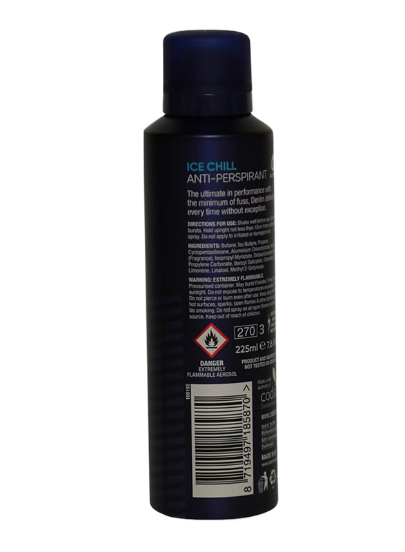 Denim Ice Chill Anti-Perspirant Deodorant, 225 ml