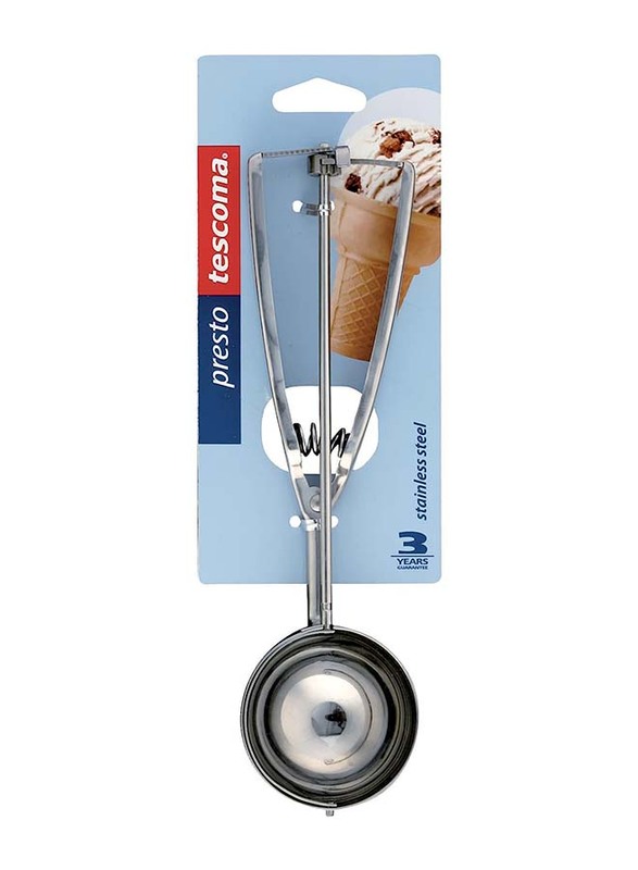 Tescoma 5cm Presto Mechanical Ice Cream Scoop, Silver