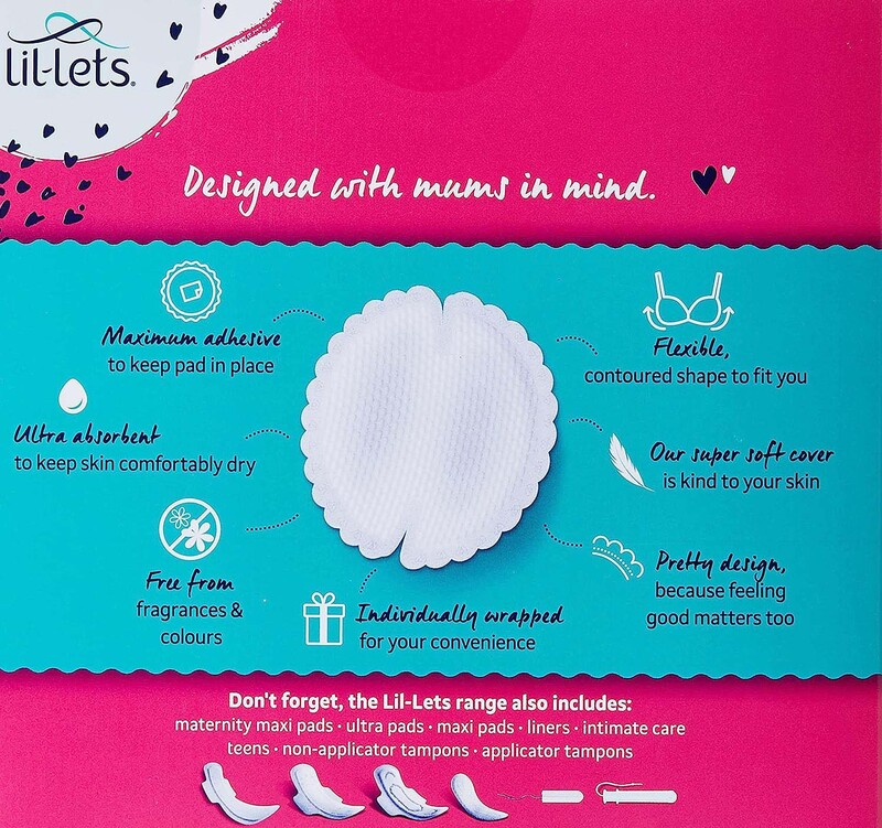 Lil-Lets Maternity Breast Pads, 30 Pieces, White