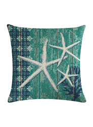 ACEIR 45 x 45cm Star Fish Printed Cotton Blend Cushion Cover, Multicolour
