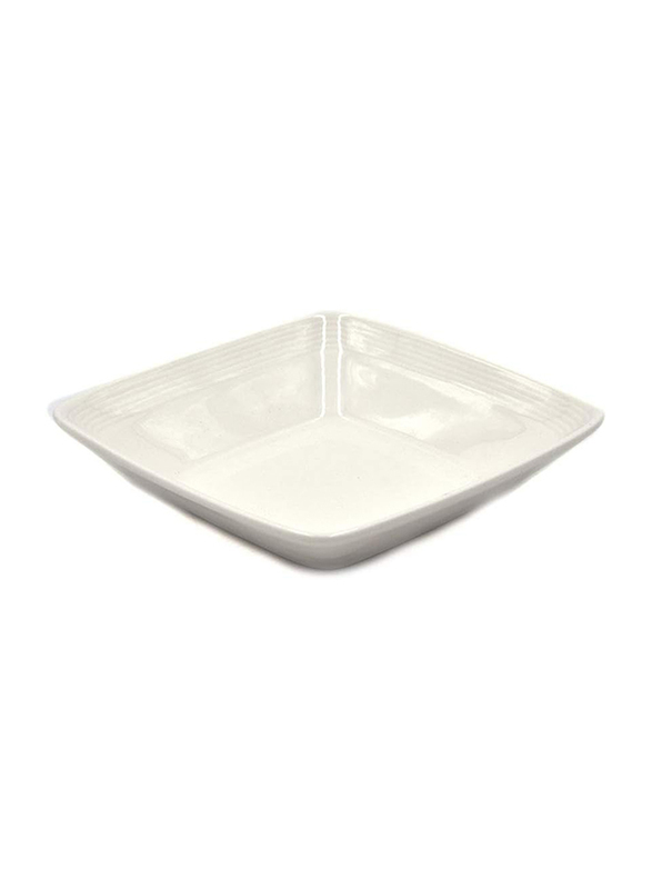 Qualitier 15cm Square Porcelain Bowl, Off White