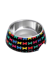 FuzzYard Jelly Bones Melamine Dog Bowl, Small, Multicolour