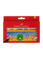 Faber-Castell Wax Crayons 24 Color Round 90mm, 120053, Multicolour