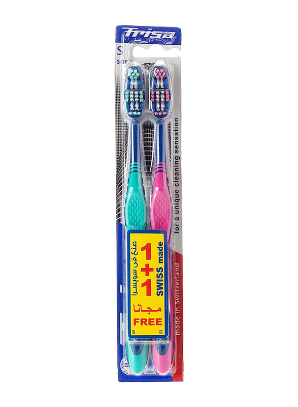 

Trisa Flexible Head Toothbrush Twin Pack, Soft, 2 Pieces