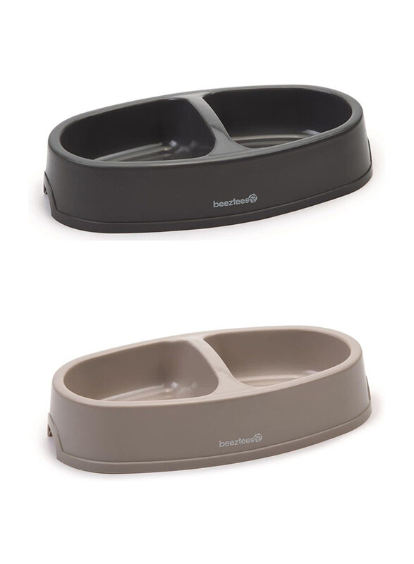 

Beeztees Plastic Dinner Set for Dog, 2 x 0.4L, Multicolour