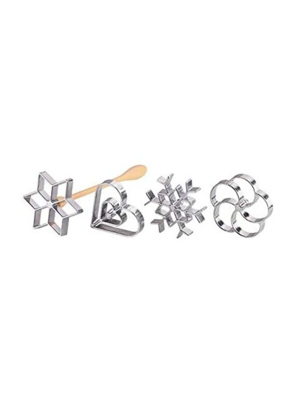 

Tescoma 4-Piece Rosette Waffle Maker, 31 x 13 x 2.2cm, Assorted, Silver