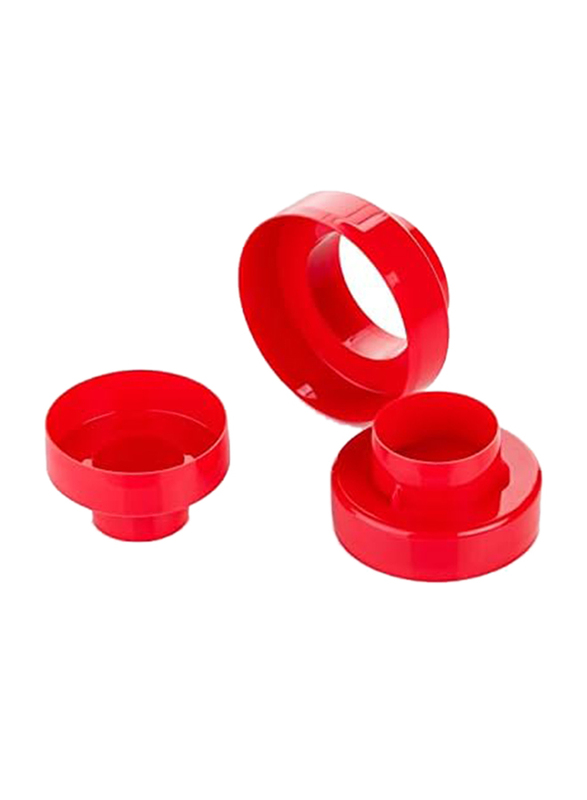 Tescoma 6-Piece Round Double Sided Round Cookie Cutter, Red