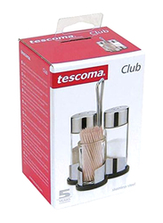 Tescoma Club Salt-Pepper and Toothpicks Set, Silver/Clear