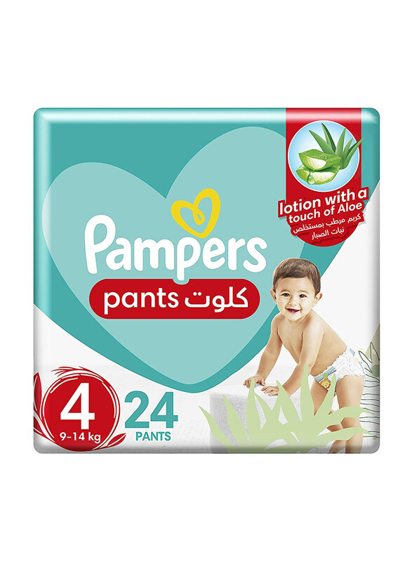 

Pampers Baby-Dry Pants with Aloe Vera Lotion Diapers, Size 4, 9-14 kg, 24 Count