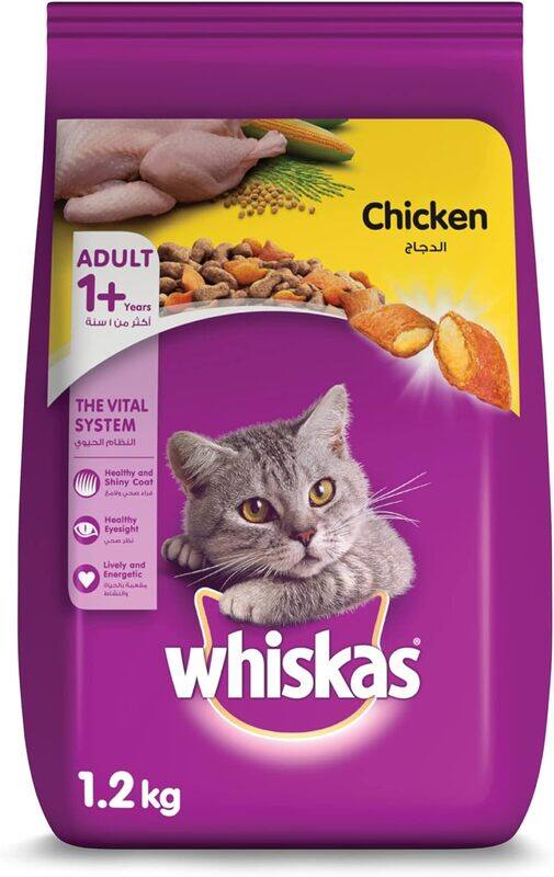 

Whiskas Chicken, Dry Food Adult, 1+ Years, 1.2 Kg