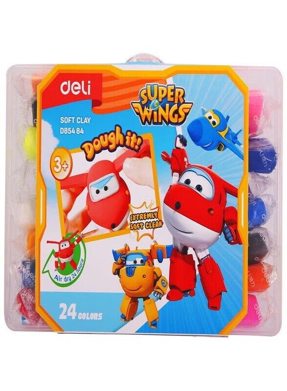 

Deli 24-Colors Soft Clay With Tools, Multicolour