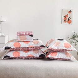 Aceir 4-Piece Microfibre Almond Duvet Cover Set, 1 Duvet Cover + 1 Fitted Sheet + 2 Pillow Covers, Single, Multicolour