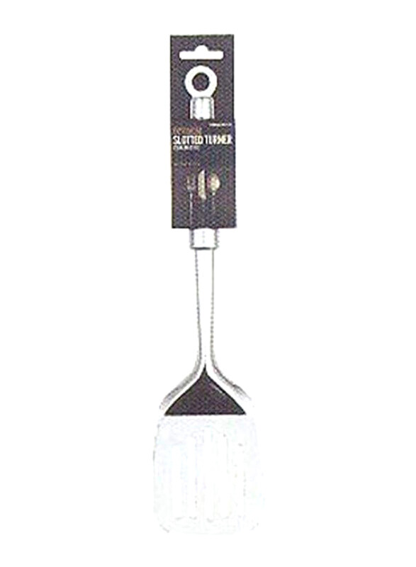 

Progress Cooks Stainless Steel Slotted Turner, TURN0049, Black/Silver