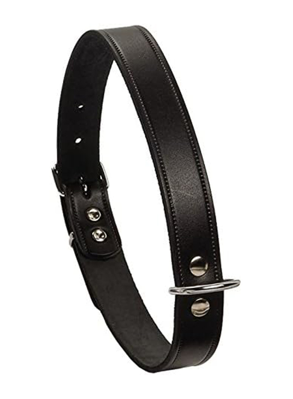 Beeztees Dog Leather Collar, 32cm x 10m, Black