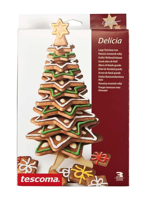 Tescoma 16-Piece Christmas Tree Delicia Set Of Cookie Cutters, Silver