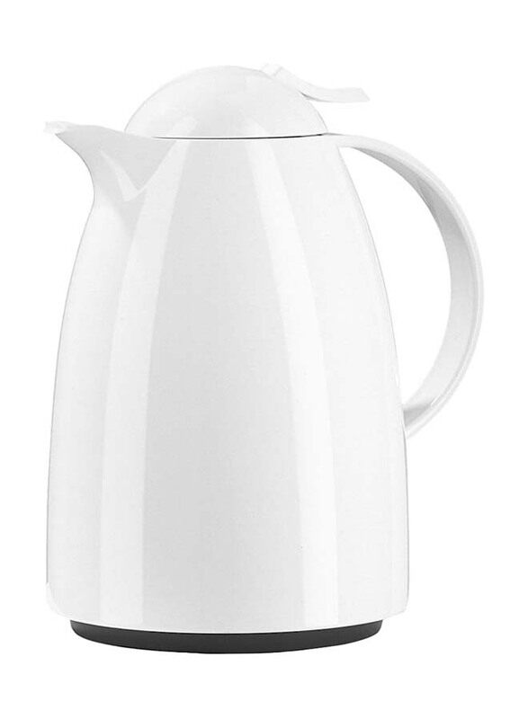 Emsa 1L Auberge Quick-Tip Vacuum Flask, White