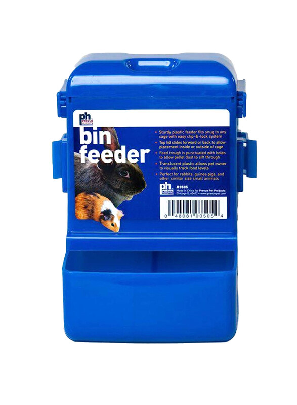 

Prevue Pet Products Plastic Bin Ferret Feeder, Blue