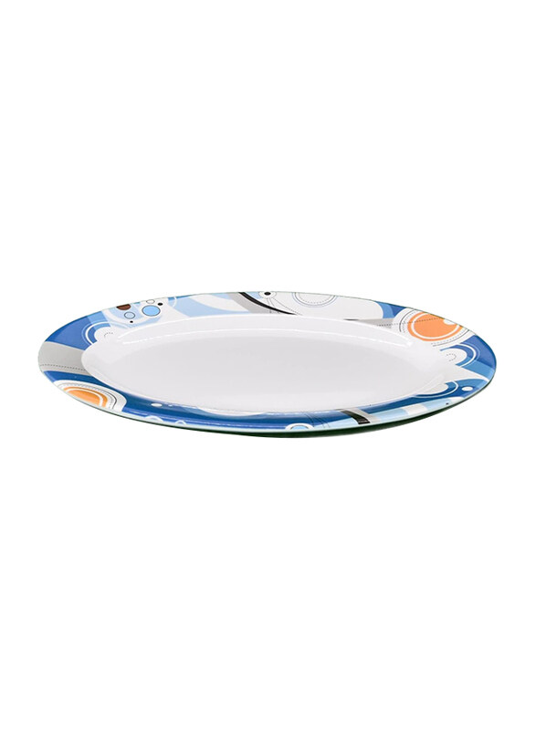 

Malaplast Thailand 9.5 Inch Platter Mdo, P-43/6-240, White/Blue