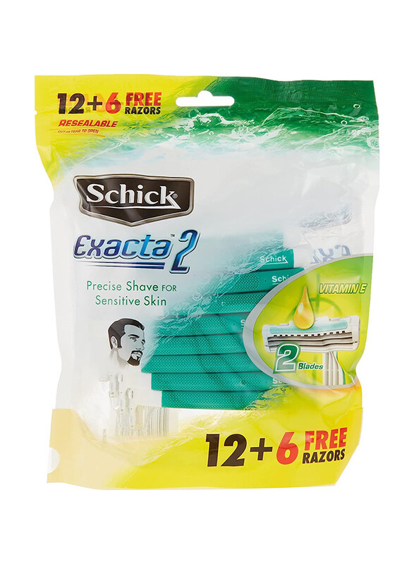 

Schick Exacta2 Sensitive Twin Blade Disposable Razor, 18 Pieces
