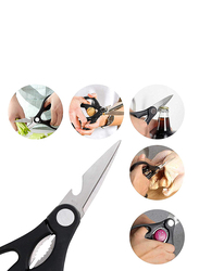 Classy Touch 3-in-1 Purpose Stainless Steel Scissor, Black/Silver